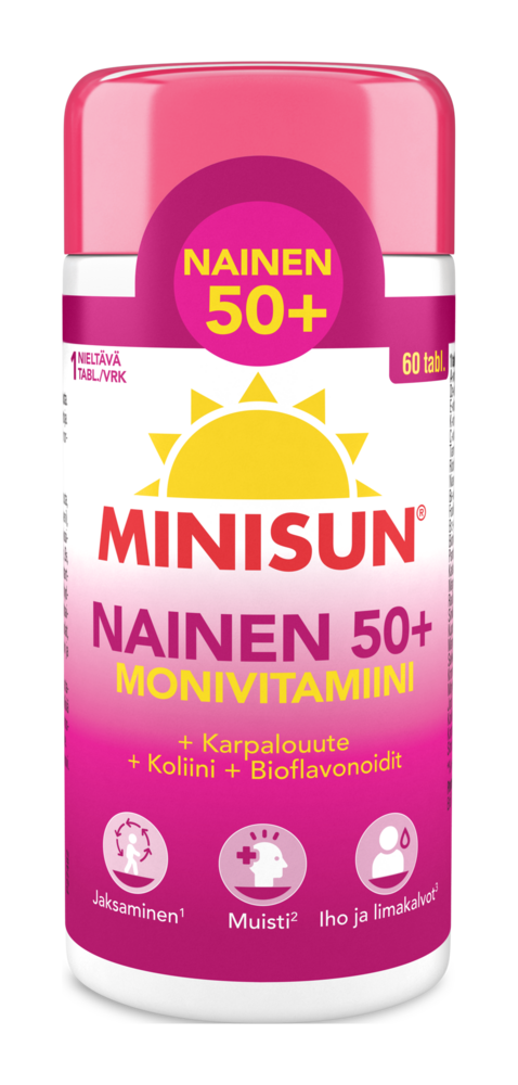 Minisun Monivitamiini Nainen 50+ 60 tablettia