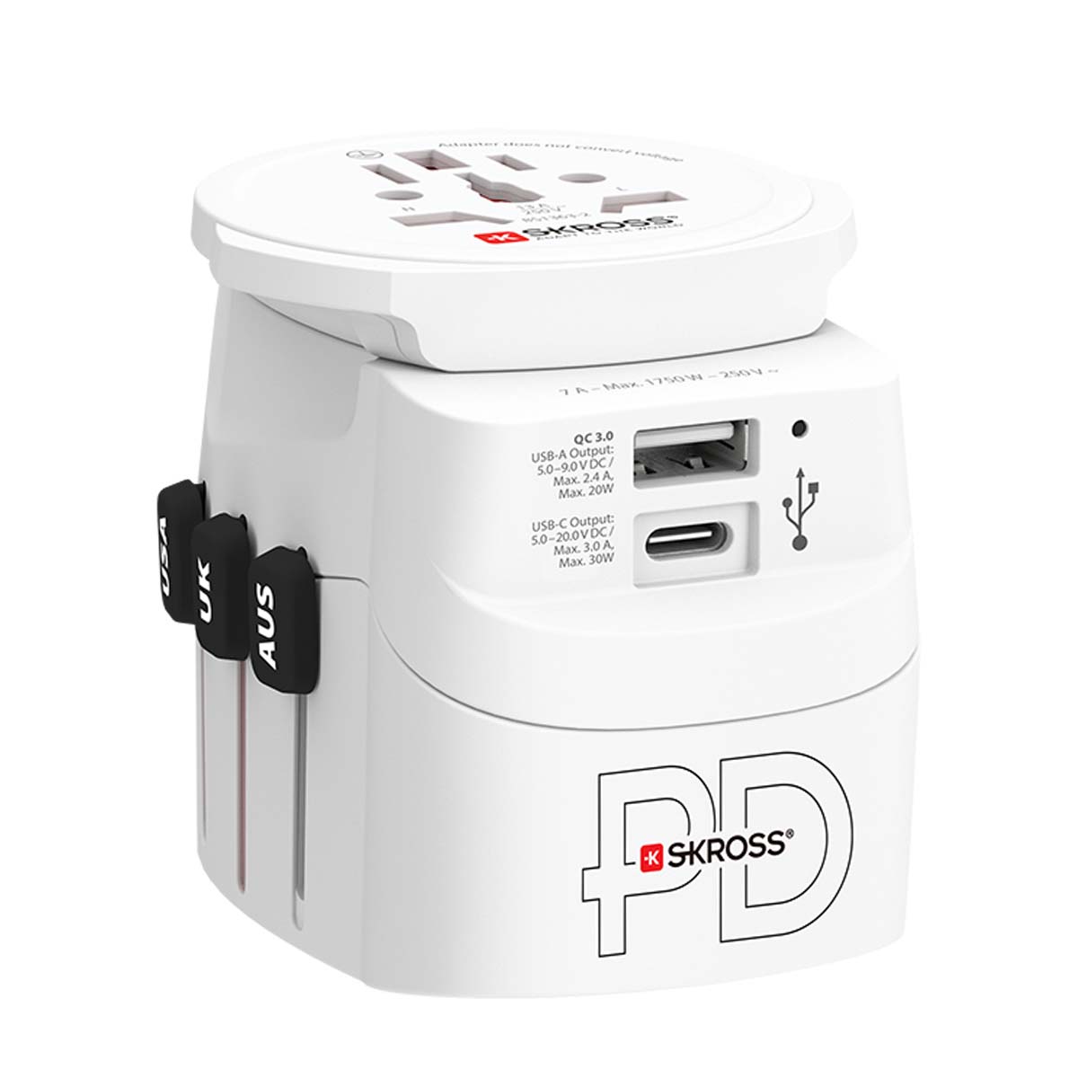 SKROSS PRO Light World AC30PD Reseadapter USB PD 30W