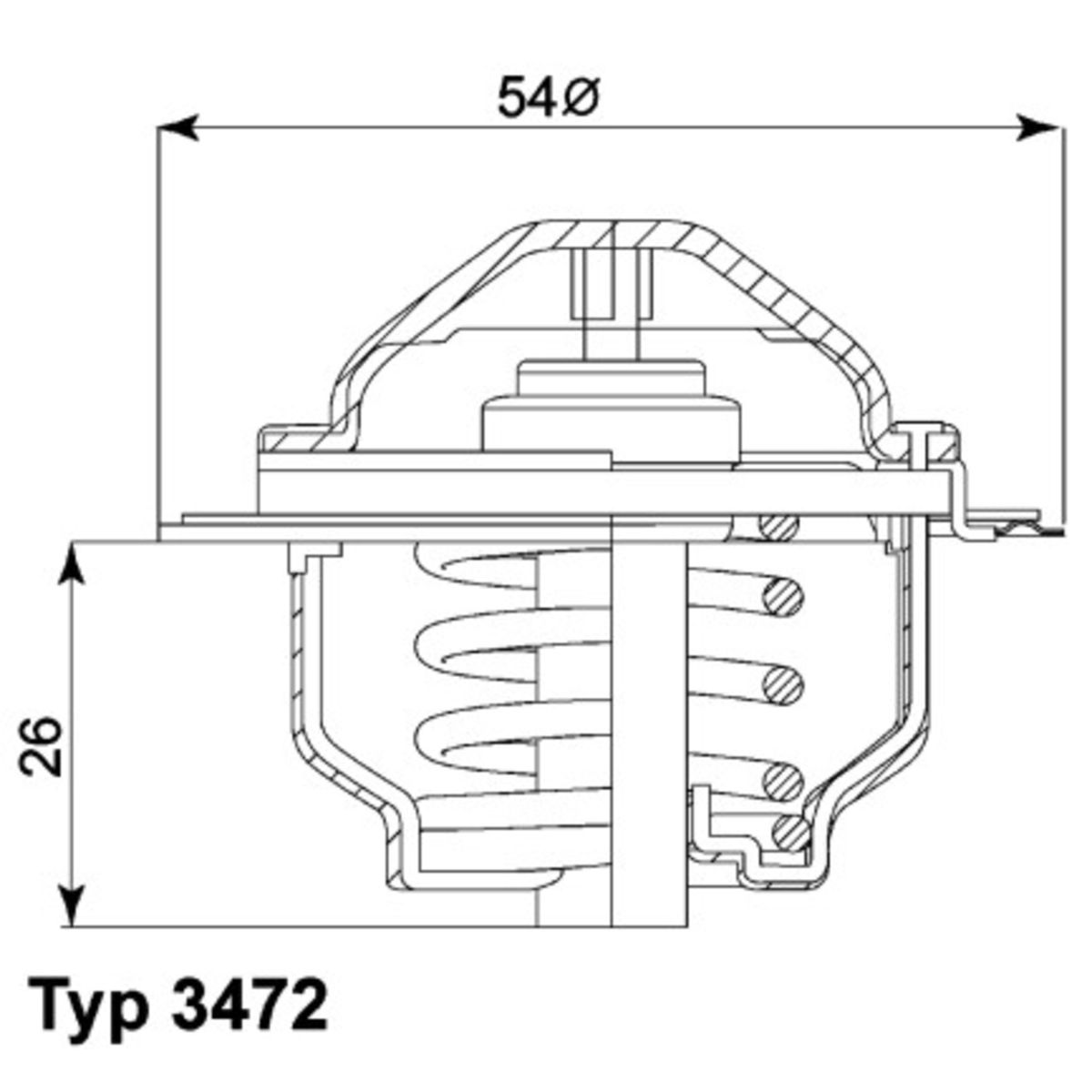 Termostaatti, jäähdytysneste WAHLER 3472.87D