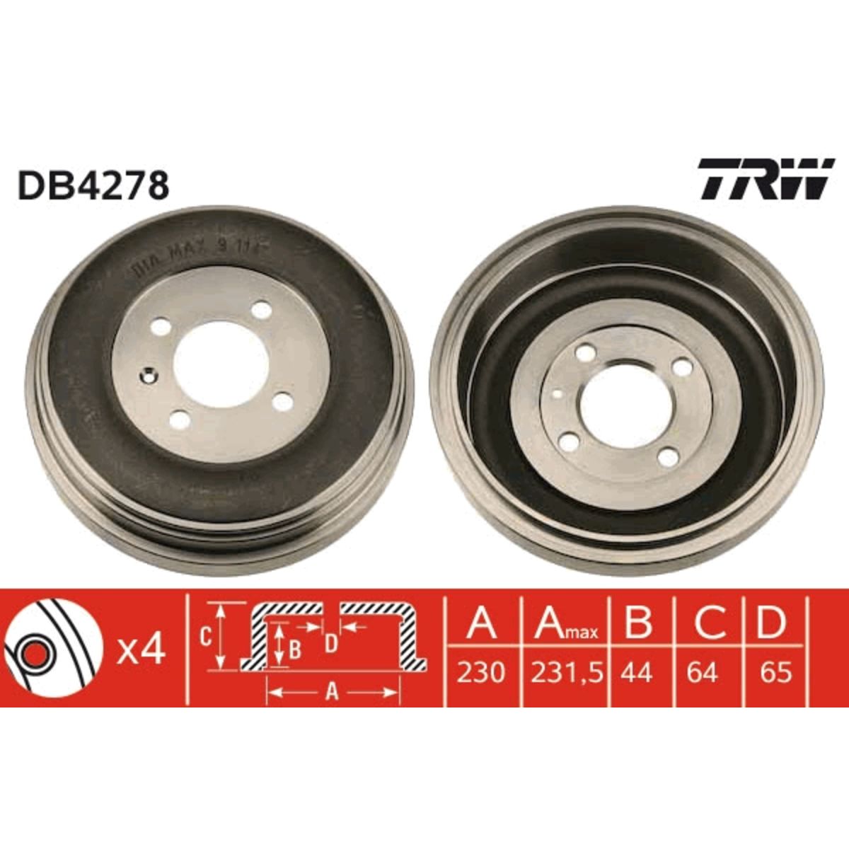 Jarrurumpu TRW DB4278