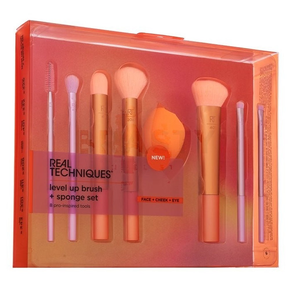 Real Techniques Level Up Kit pennello + spugna — Set di strumenti makeup