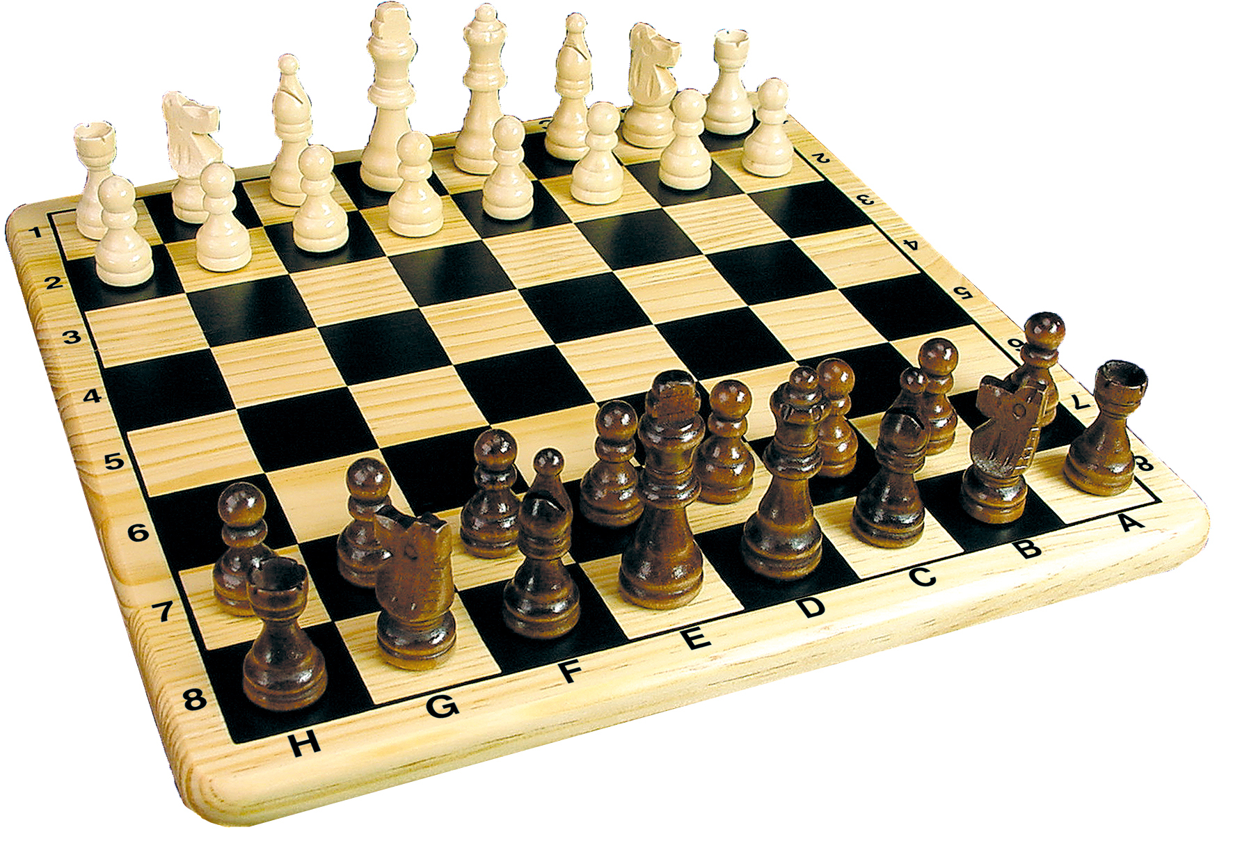Shakki 28 x 28 cm puuta, peltirasiassa, Tactic
