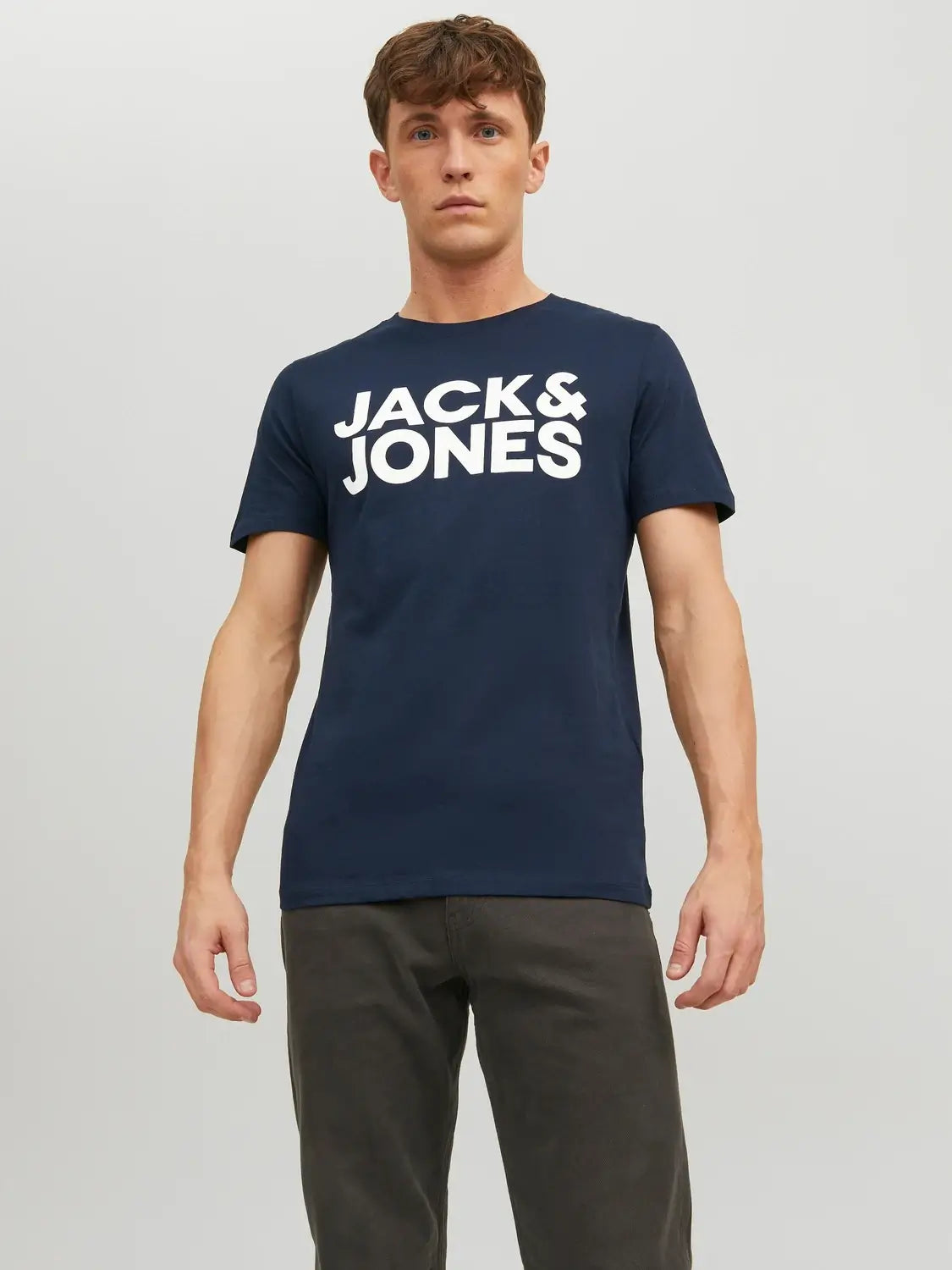 JACK & JONES Paita 'Corp'  laivastonsininen / offwhite