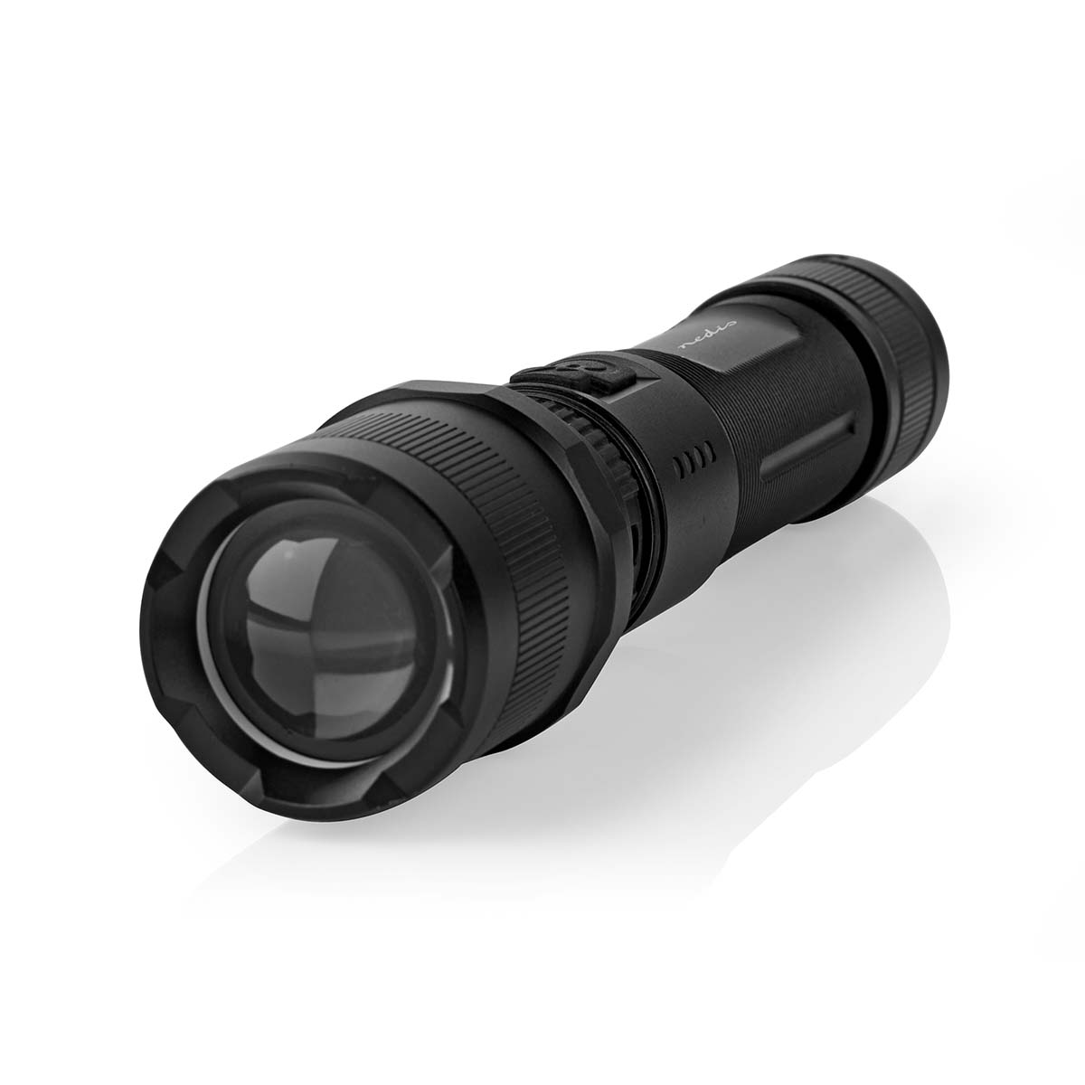 Nedis LED Taskulamppu | Paristokäyttöinen | 3.7 V DC | 10 W | 1x 18650 | Ladattava | Nimellisvaloteho: 1000 lm | Valoalue: 110 m | Säteen kulma: 9.5 °