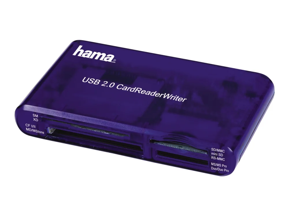 Hama USB 2.0 30 in 1 kortinlukija-kirjoitin - kortinlukija - USB 2.0
