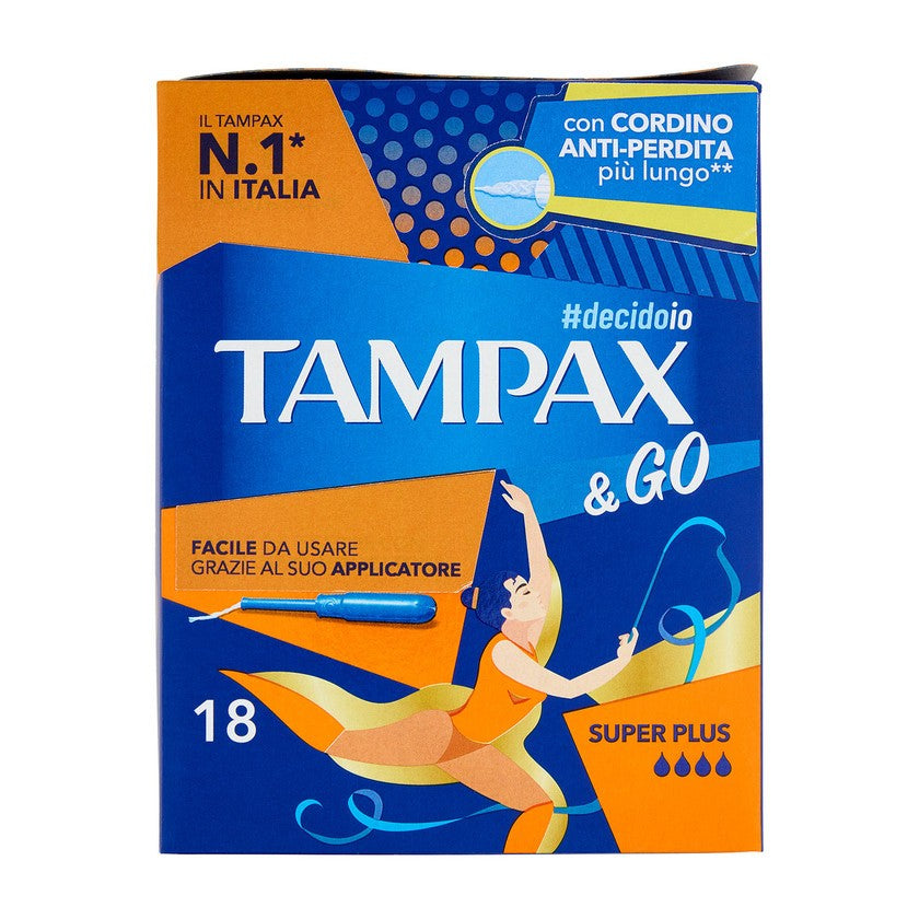 Tampax Tampax & Go Super Plus 18 kpl - Sisäiset suojat