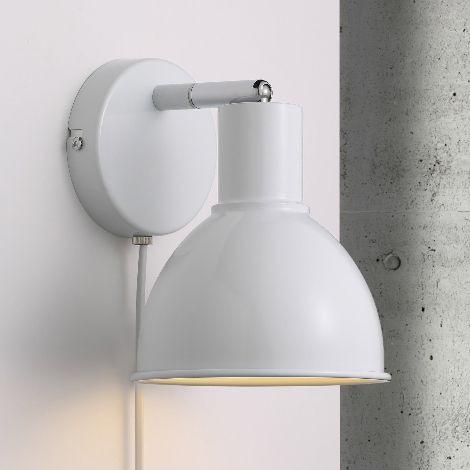 Pop Seinävalaisin White - Nordlux Pop Wall - Olohuone - Skandinaavinen - Metalli - Yksilamppuinen