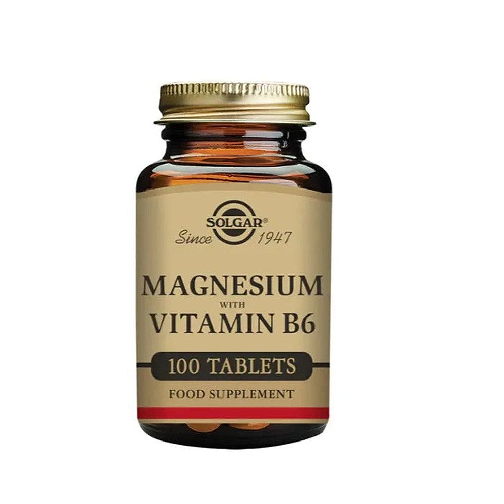 Solgar Magnesium ja B6-vitamiini - 100 kappaleen pakkaus