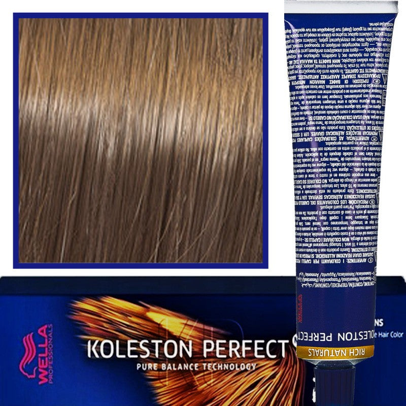 Wella Koleston Perfect Me ammattimainen hiusväri 60 ml 7/31 Medium kultainen tuhkablondi