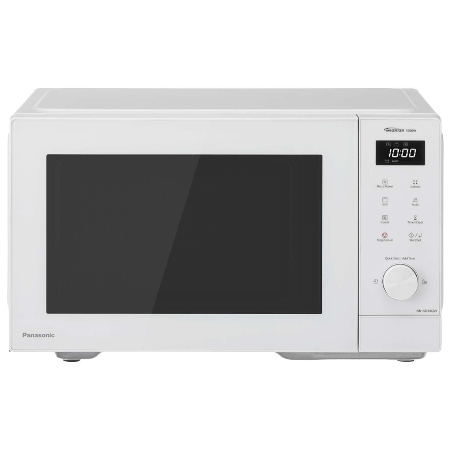 Panasonic NN-GD34QWEPG, Pöytämalli, Grillimikroaaltouuni, 23 L, 1000 W, Sisäänrakennettu näyttö, Painikkeet, Rotaatio