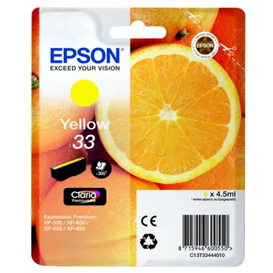 Epson Epson 33 Mustepatruuna Keltainen T3344 Vastaa: N/A
