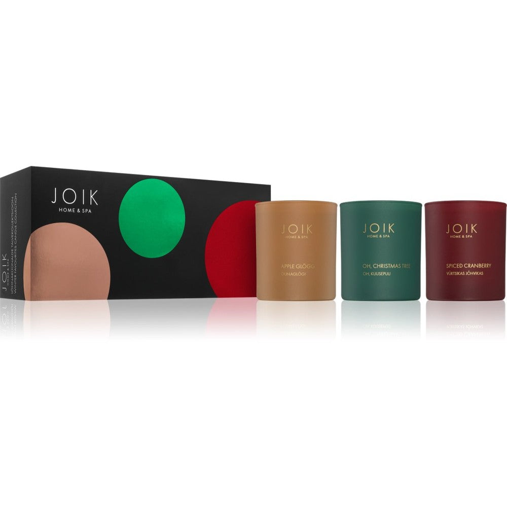 JOIK Home & Spa Christmas Selection tuoksukynttilälahjapakkaus 3× 150 g