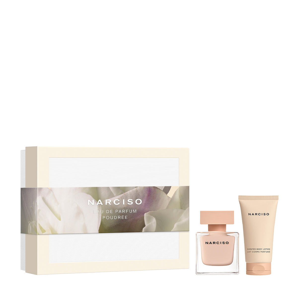 Narciso Rodriguez -setti: Poudree, Eau de Parfum, naisille, 50 ml + Narciso Poudree, kosteuttava, vartalovoide, 50 ml