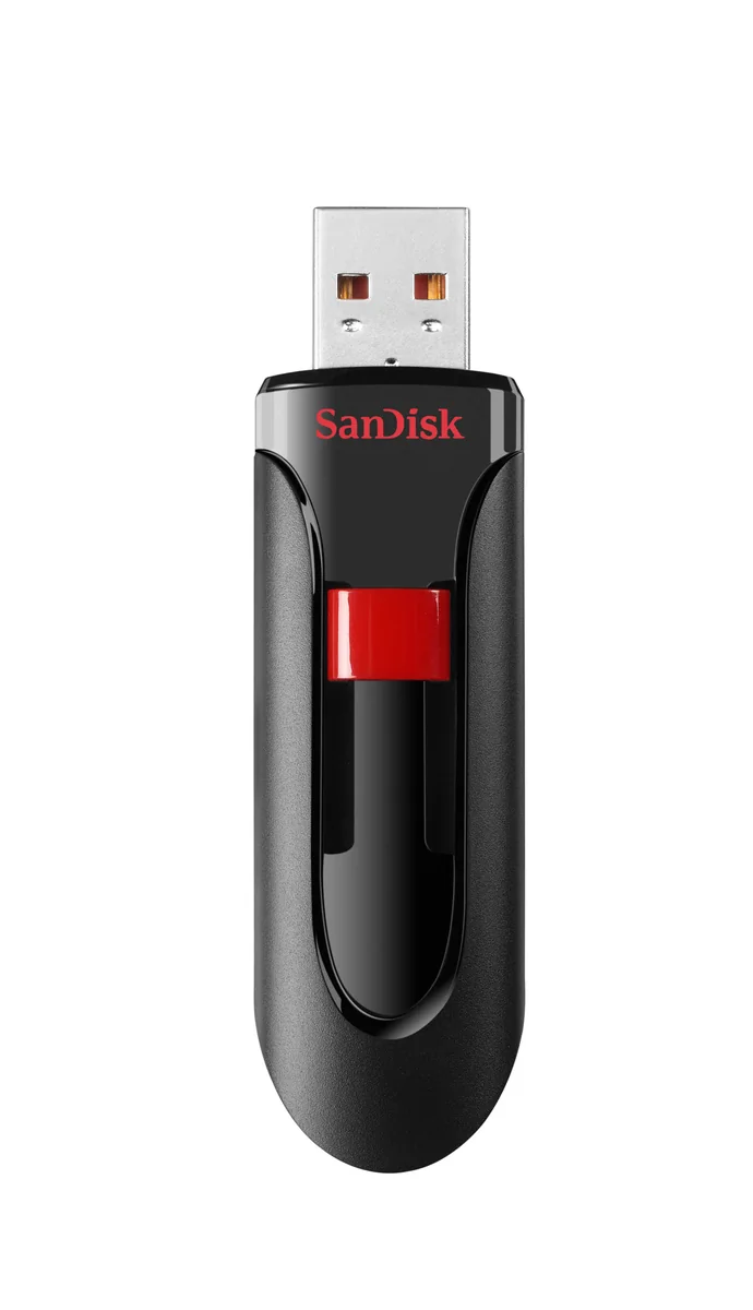 SanDisk Cruzer Glide USB 2.0 32 Gt -muistitikku, musta/punainen
