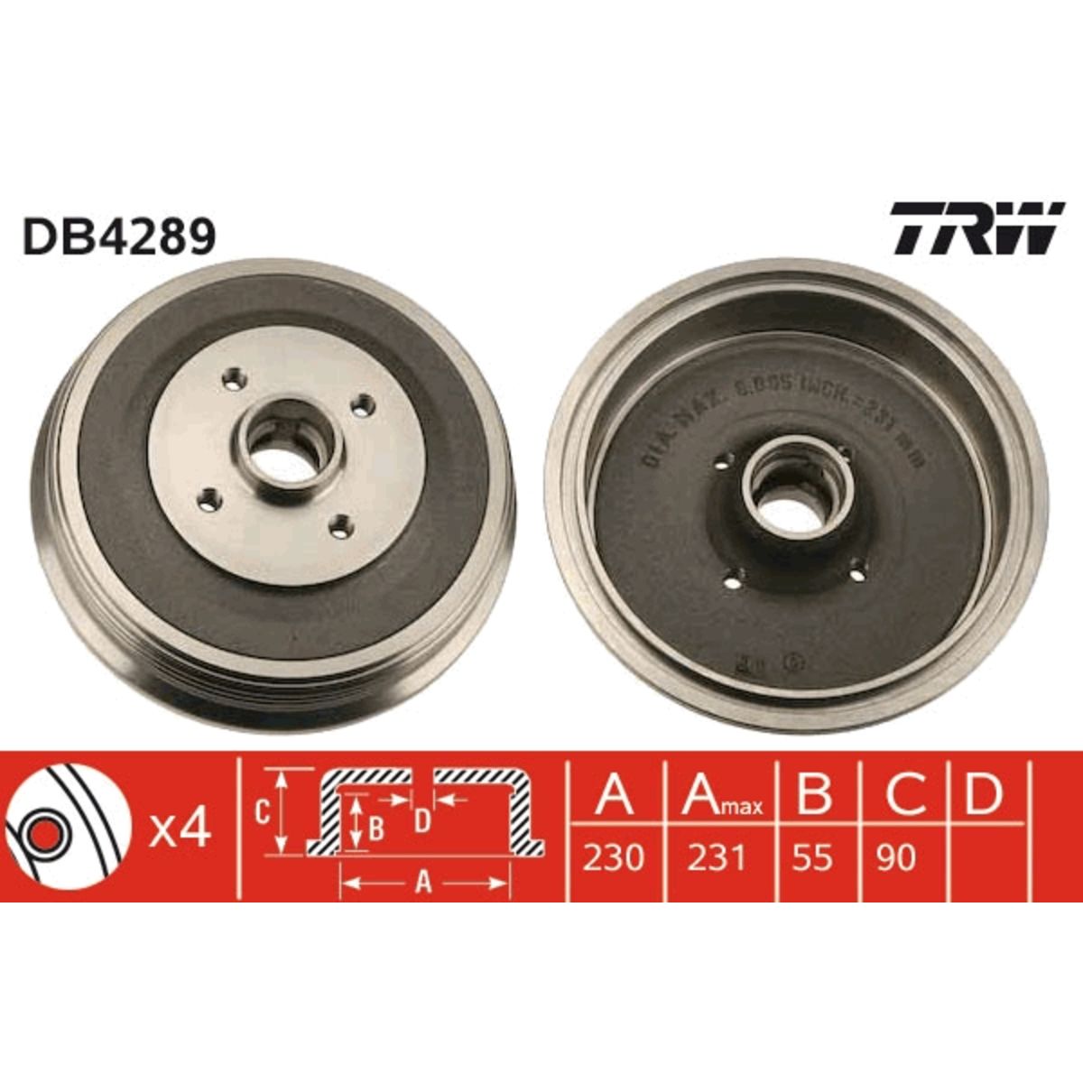 Jarrurumpu TRW DB4289