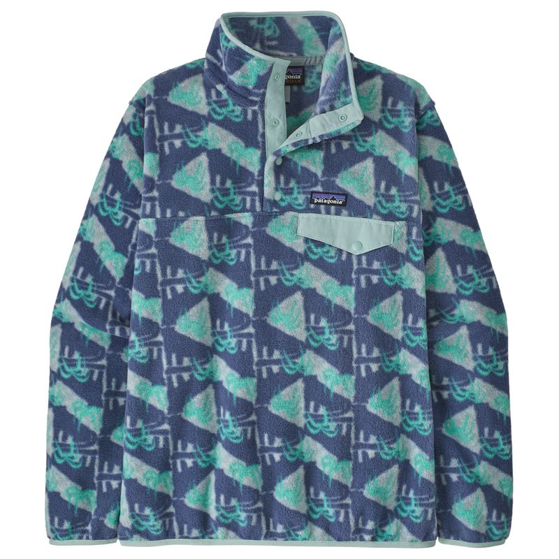 Patagonia W's LW Synch Snap-T P/O Jaguar Geo: Blue Sage - S