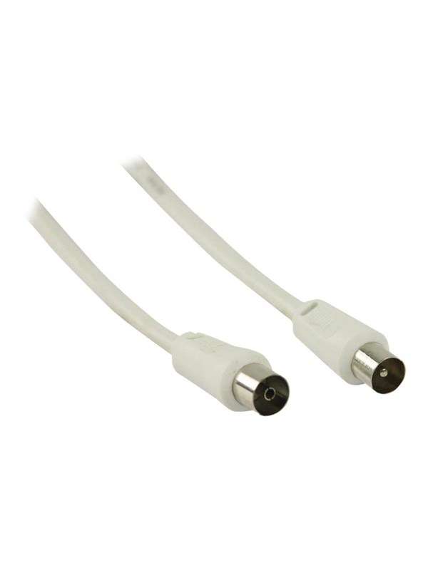 Nedis Koaksiaalikaapeli | IEC (Coax) Uros | IEC (Coax) Naaras | Niklattu | 90 dB | 75 Ohm | Tuplasuojattu | 5.00 m | Pyöreä | PVC | Valkoinen | Laatikko