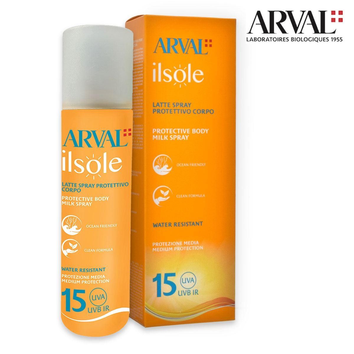 Arval the sun - suojaava maitospray spf15 200 ml