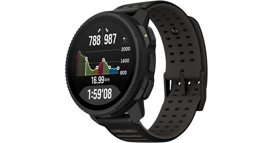 Suunto Vertical 2 -urheilukello, ruostumaton teräskehys, 49 mm, All Black