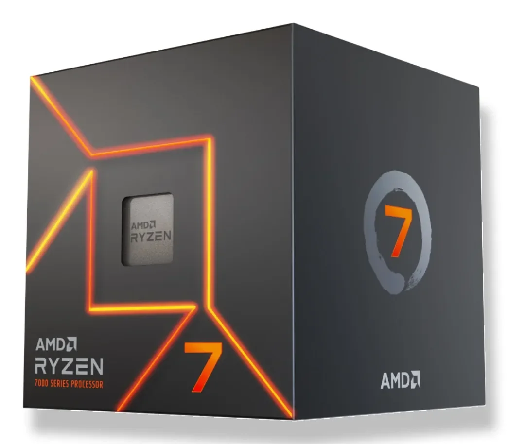 AMD Ryzen 7 7700 / 3.8 GHz processor - Box CPU - 8 ydintä - 3.8 GHz - AMD AM5 - AMD Boxed (jäähdyttimen kanssa)