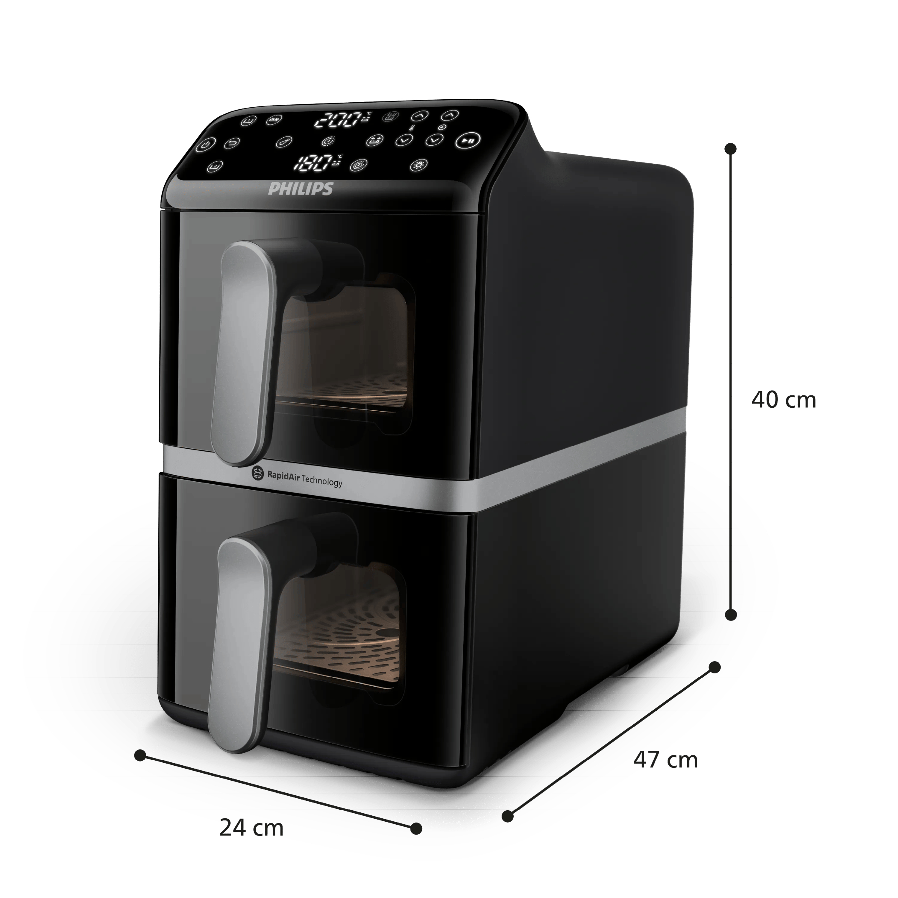 Philips Airfryer 4000 Series Stacked Dual Basket NA461/00