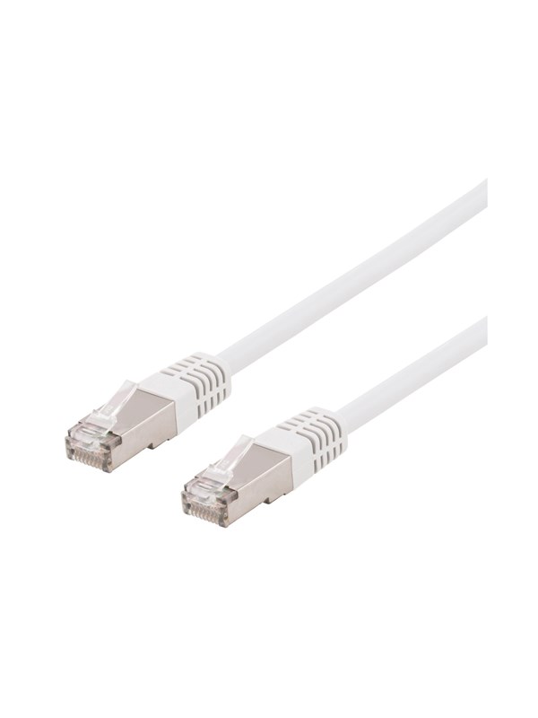 Deltaco Cat6a U/FTP RJ45 0.3m -verkkokaapeli, valkoinen