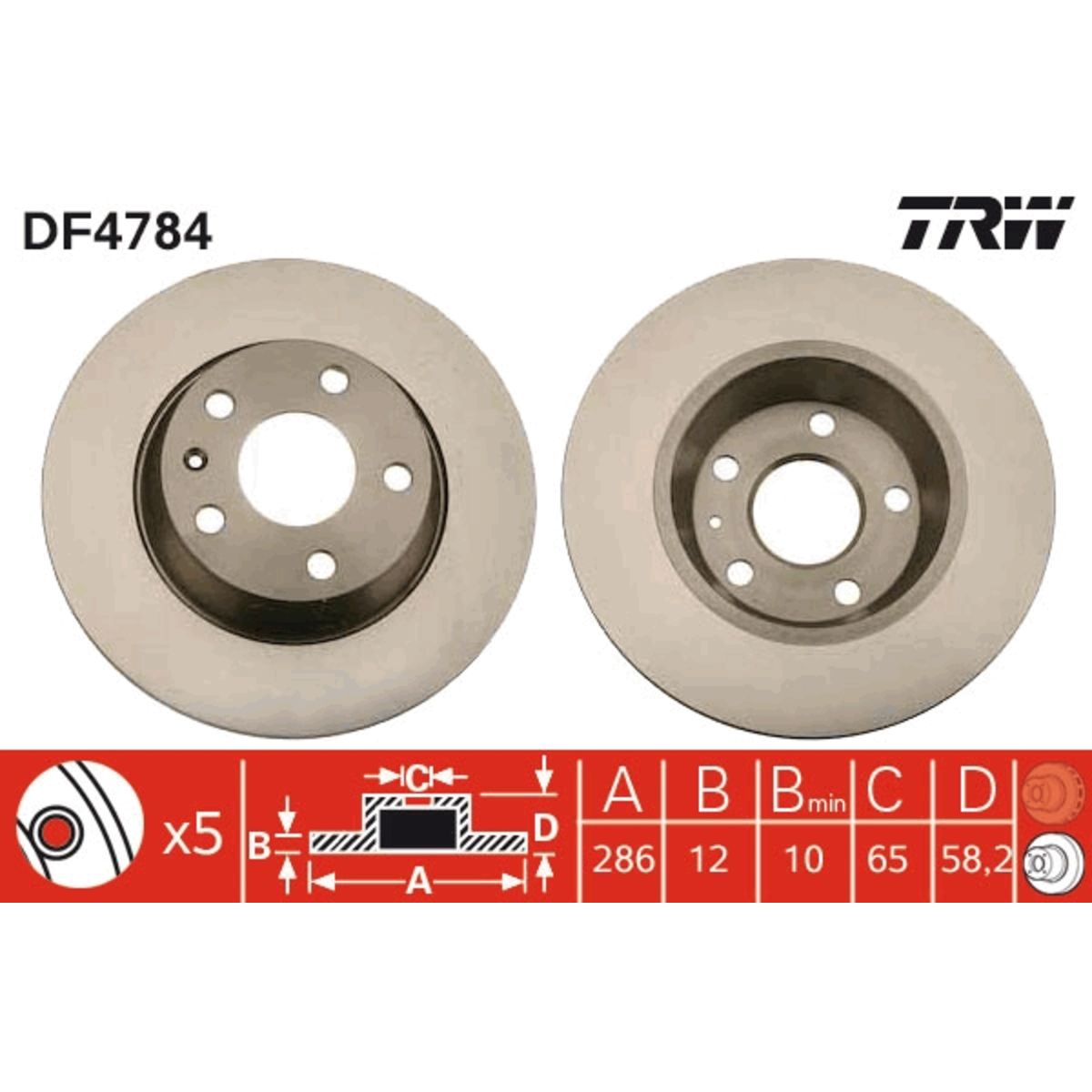 Jarrulevy TRW DF4784