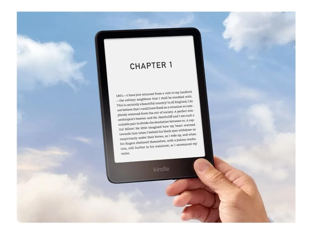 Amazon Kindle Paperwhite - 12. sukupolvi - e-kirjojen lukulaite - 16 GB - 7 yksivärinen Paperwhite - kosketusnäyttö - Bluetooth, Wi-Fi - musta - lukitusnäyttö mainosnäytöllä - mainostuki