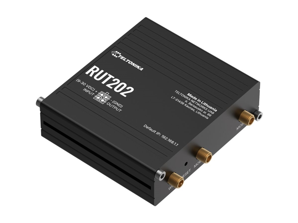 Teltonika RUT202 - wireless router - WWAN - Wi-Fi - 4G - DIN rail mountable - Wireless router N Standard - 802.11n