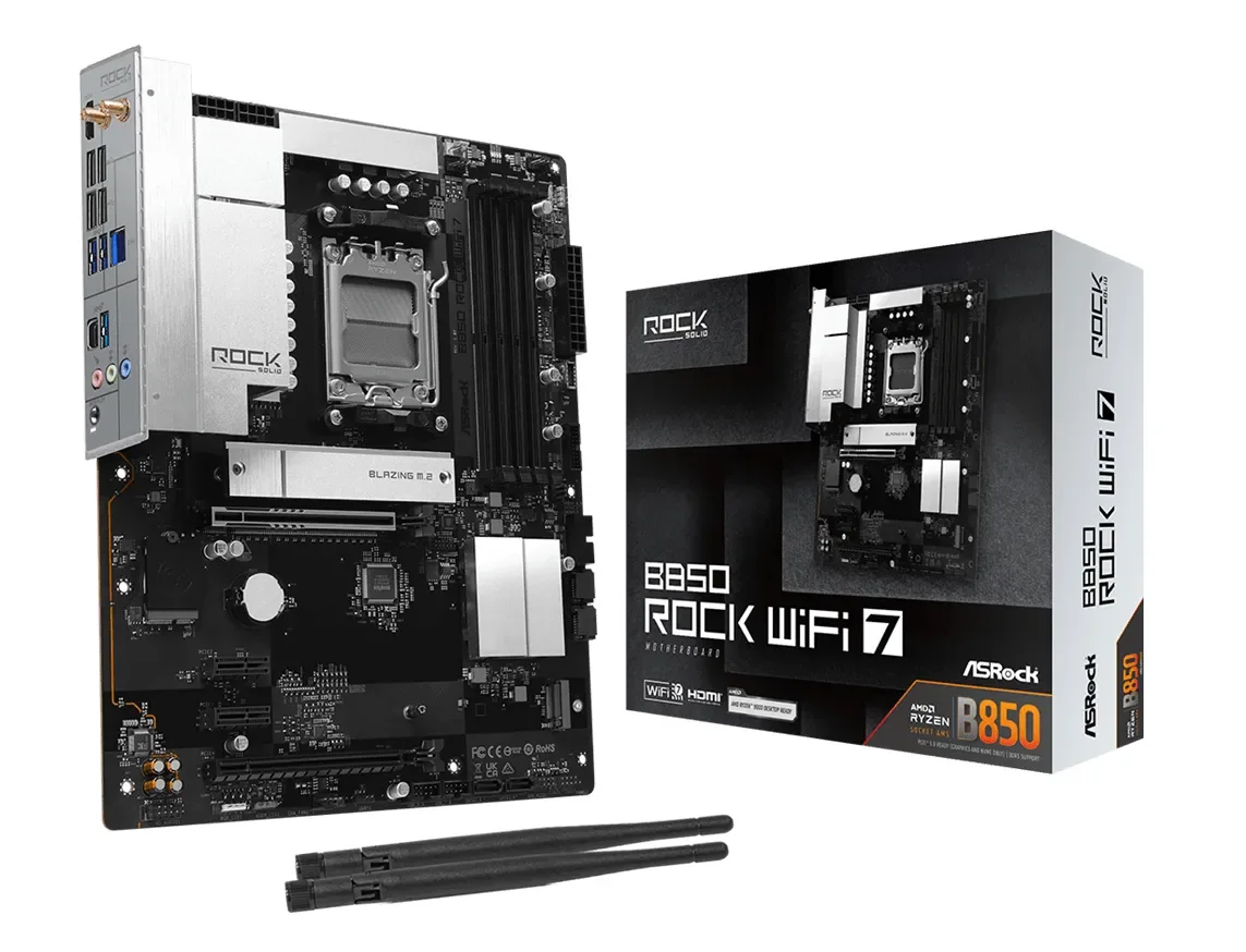 ASRock B850 Rock WiFi 7 AM5 ATX -emolevy