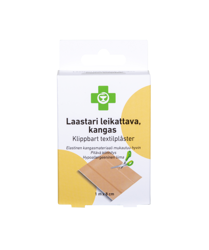 Apteekki laastari, leikattava kangas 8 cm x 1 m 1 kpl