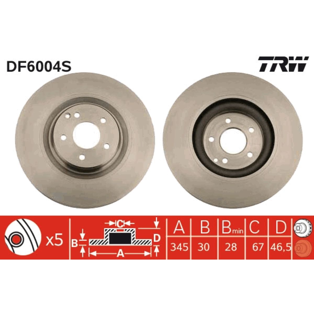 Jarrulevy TRW DF6004S