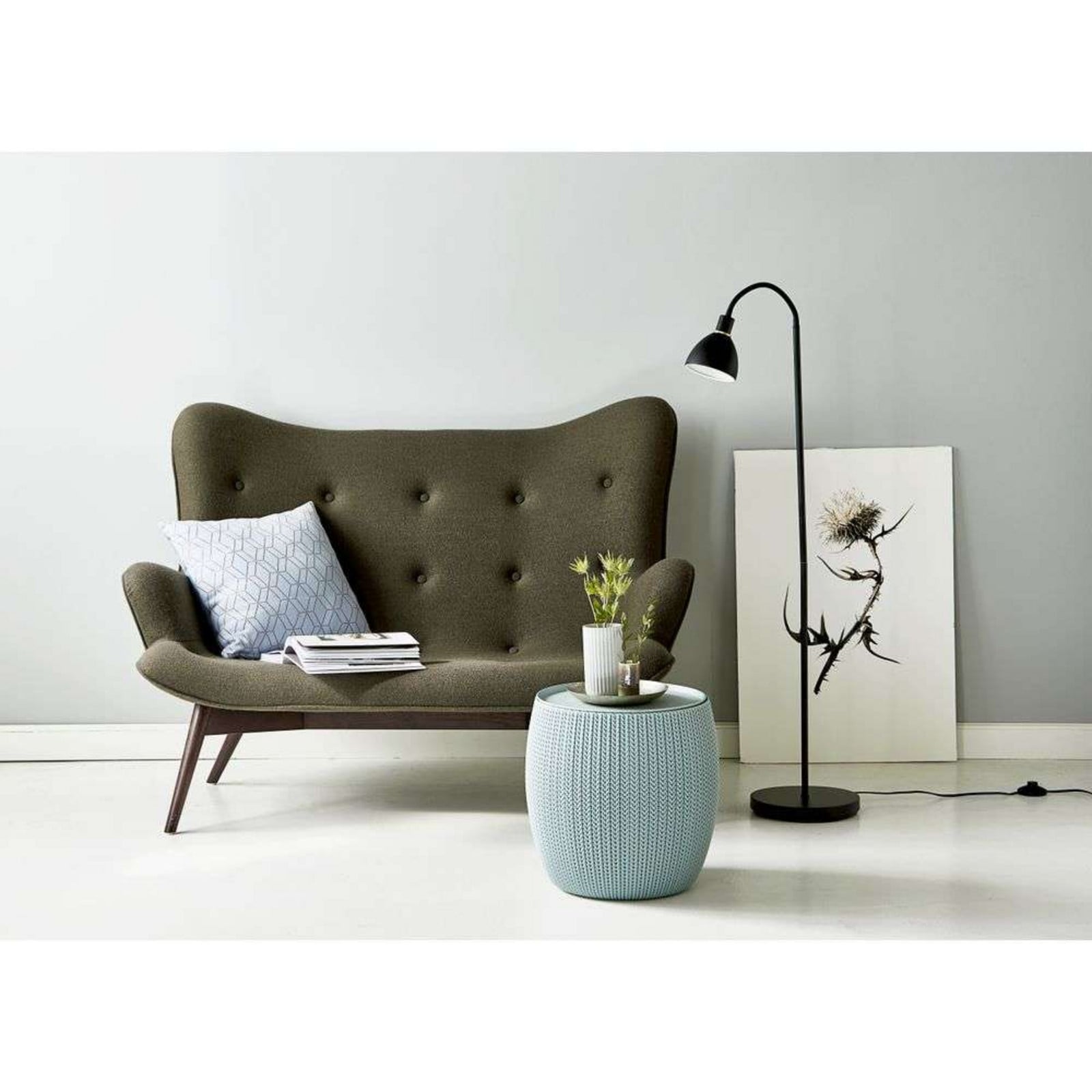 Ray Single lattiavalaisin, musta - Nordlux - Olohuone - Moderni - Metalli - Varjostimella