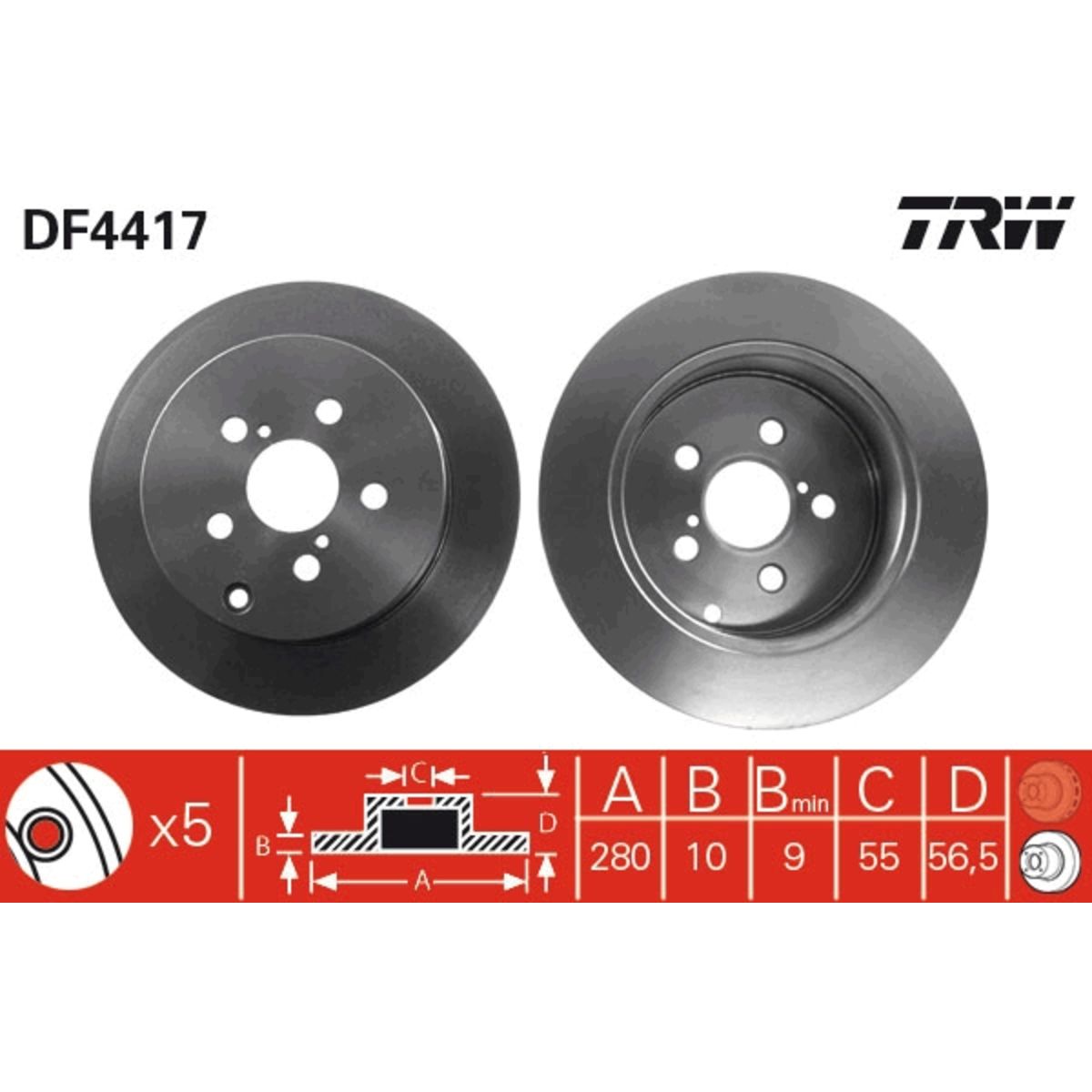 Jarrulevy TRW DF4417