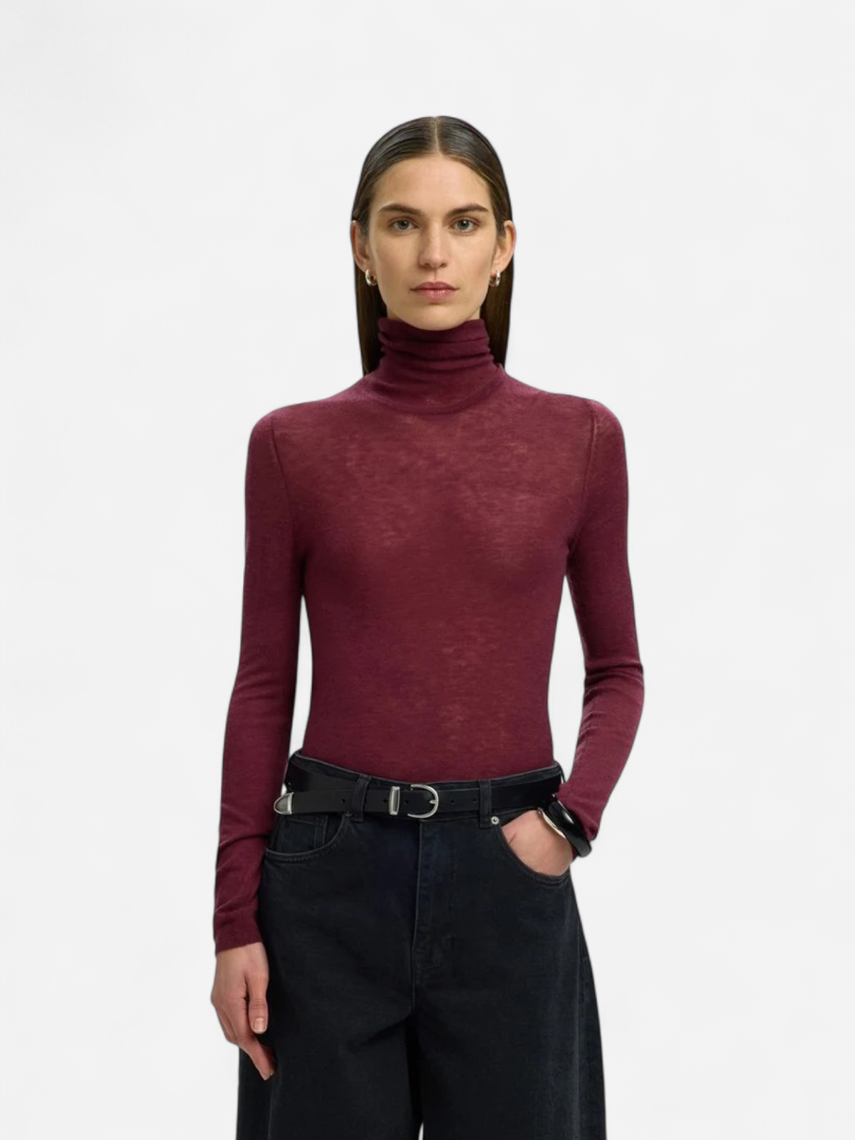 Selected Femme naisten neulepusero Wendy, Tawny Port
