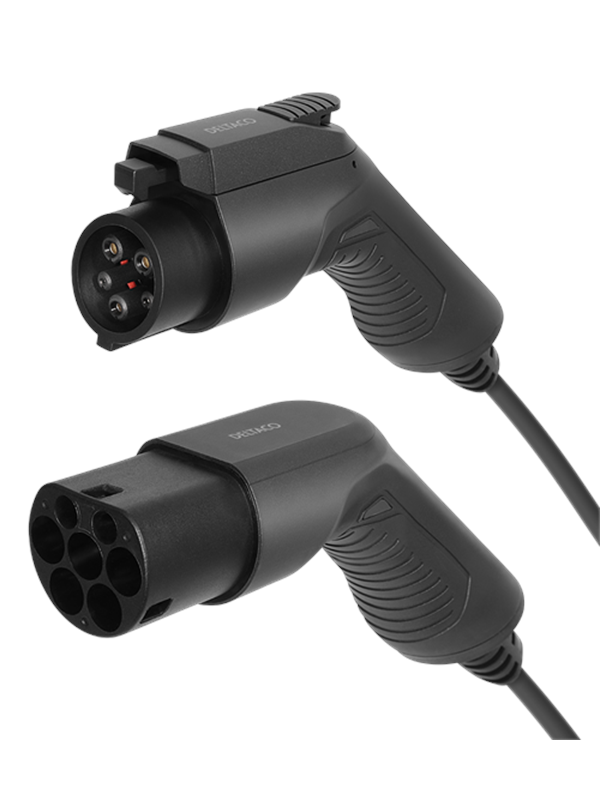 Deltaco e-Charge kabel Tyyppi 2 til Tyyppi 1 1 fase 16A 5m