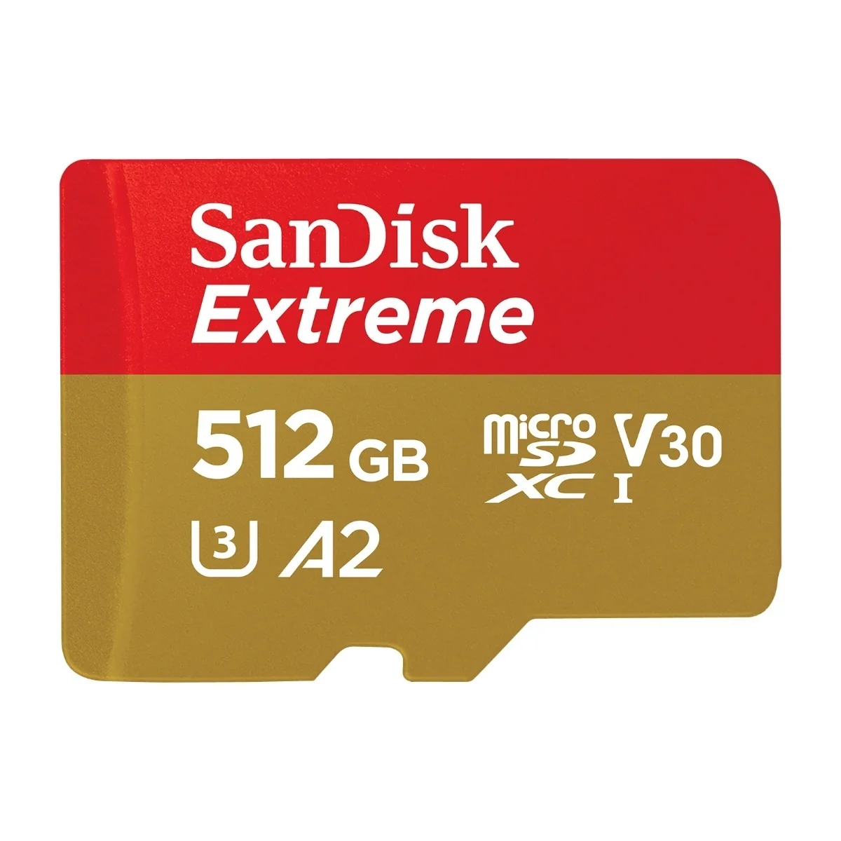 SanDisk Extreme 512 Gt MicroSDXC UHS-I U3 V30 A2 -muistikortti + SD-adapteri
