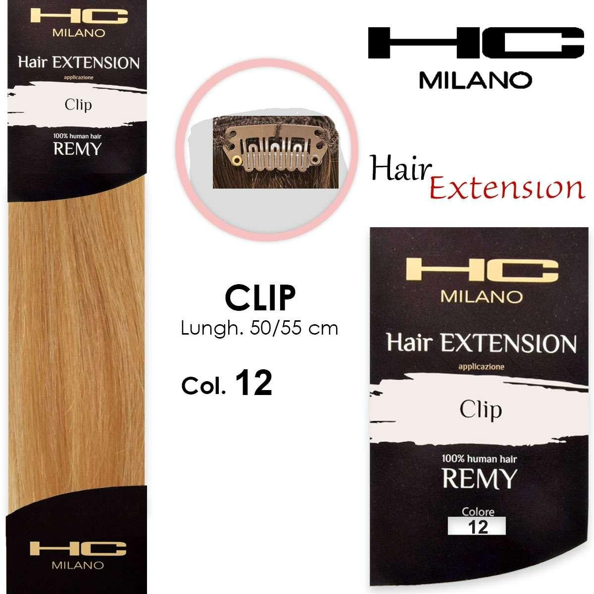 Hc milano jatko 3 remy klipsiä leveys 14-16cm pituus 50cm kol.12 beige 9.013