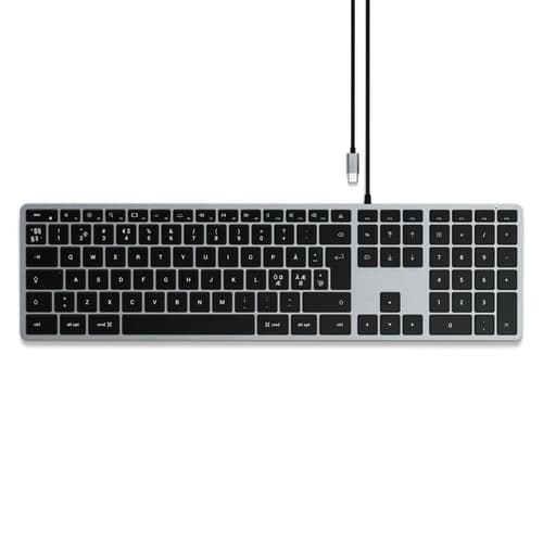 Satechi Slim W3 - Näppäimistö - Pohjoismainen - Harmaa