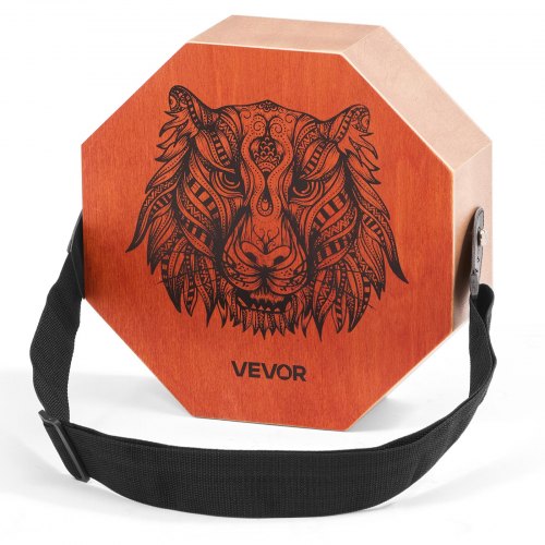 VEVOR Unique Cajon Box Drum, with Internal  Guitar Strings, Portable Wooden Percussion Box, Birch Wood Drum Musical Instrument with Adjustable Strap, for Beginners & Professionals, 295 x 295 x 100 mm