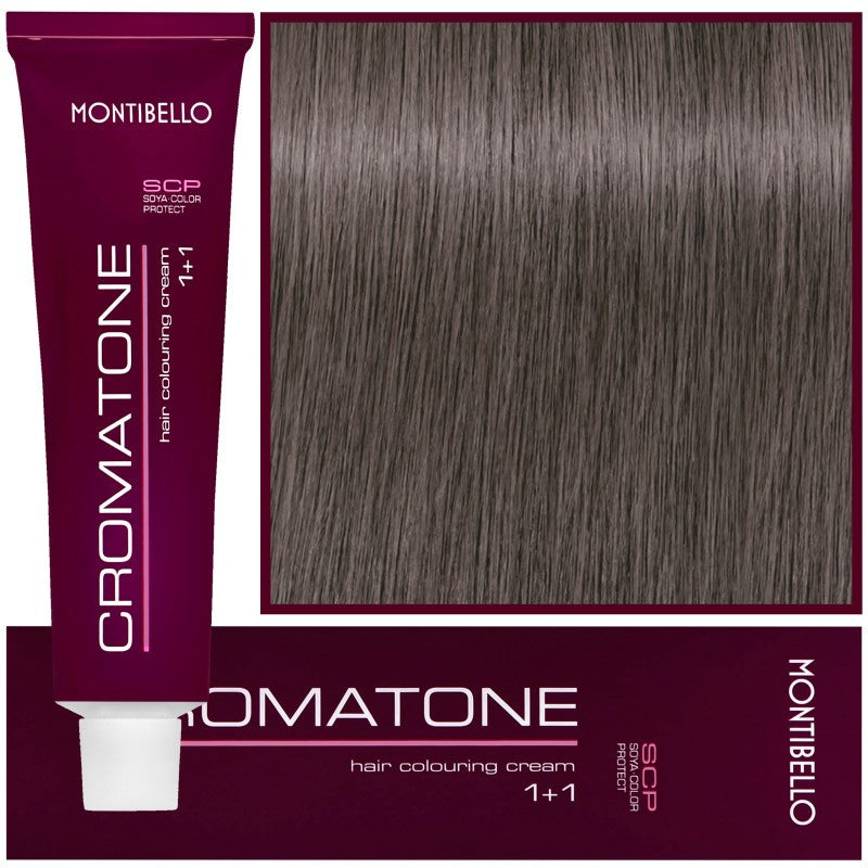 Montibello Cromatone hiusväri 60ml 7,21 | Keskivaalea helmenharmaa tuhka