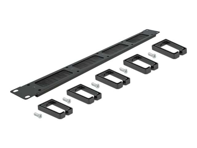 DeLOCK Cable Management Brush Strip with 5 hooks