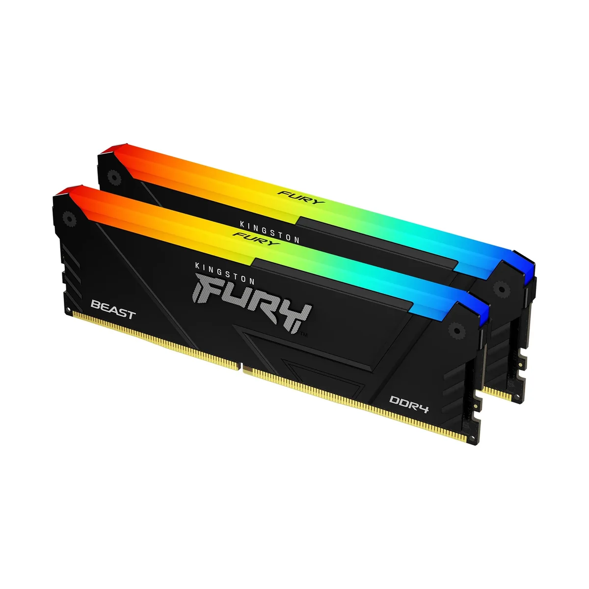 Kingston FURY Beast RGB 16 Gt (2 x 8 Gt) DDR4 3600 MHz, CL17 -muisti (XMP)