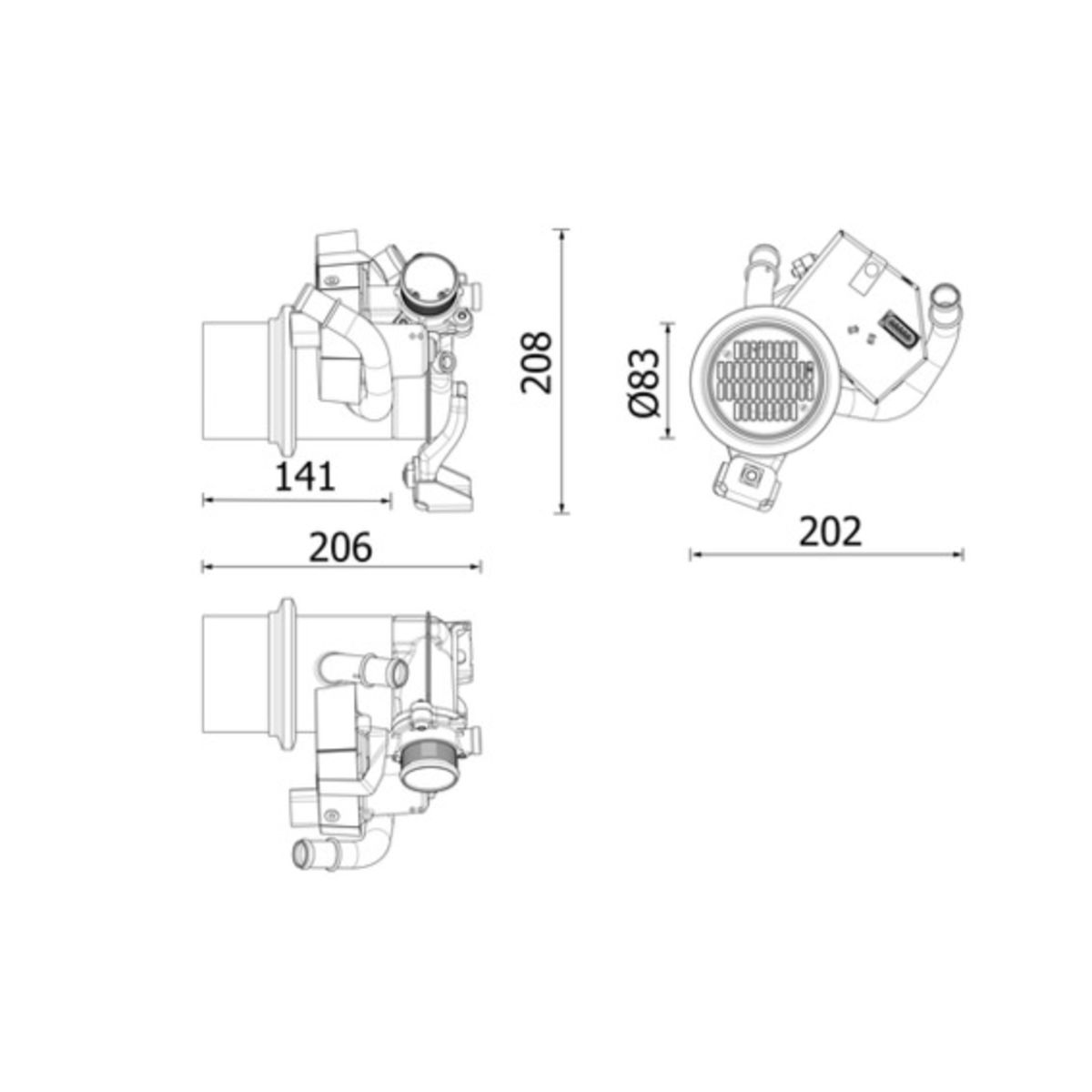 EGR-jäähdytin MAHLE CE 39 000P