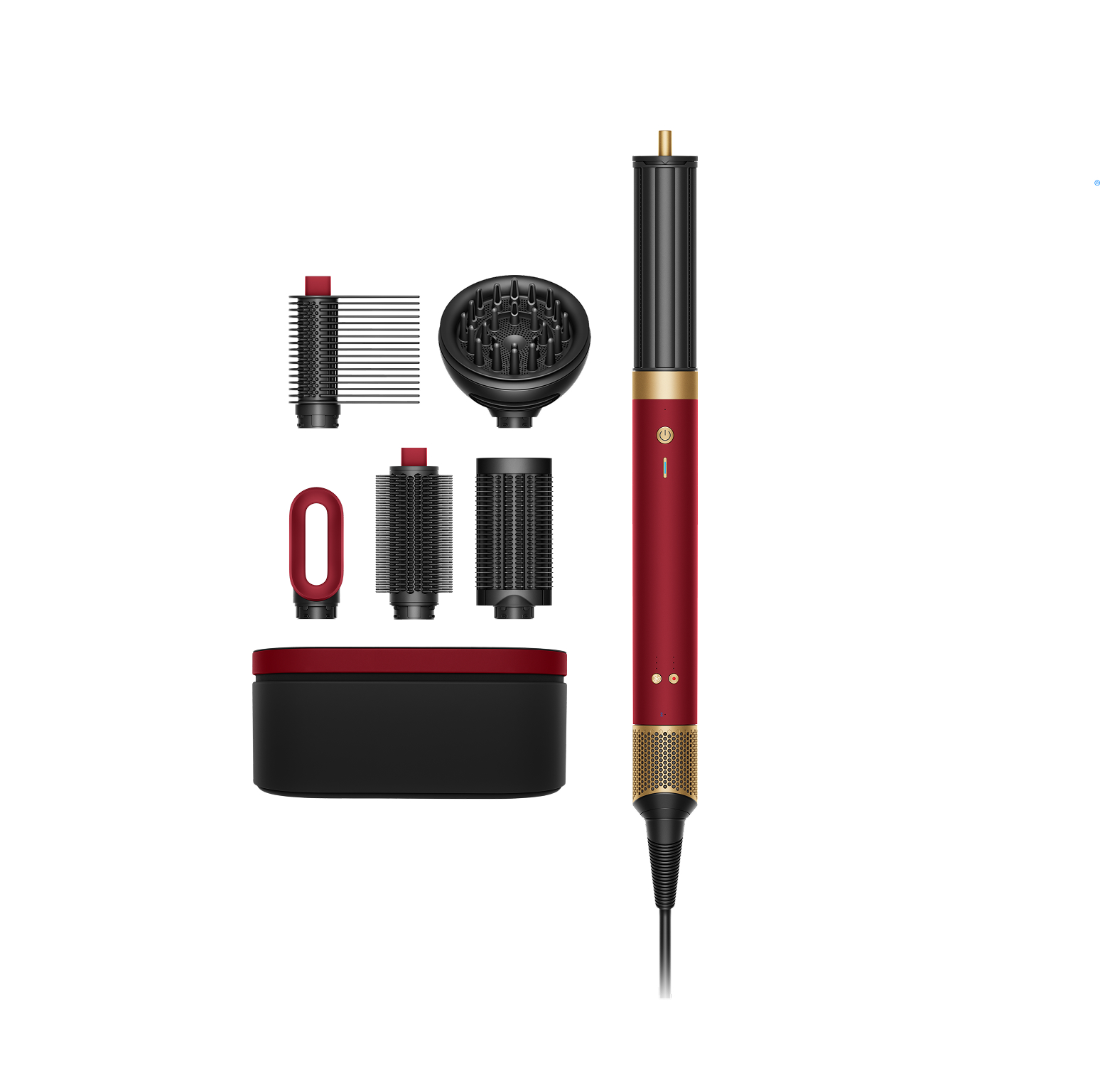 Dyson Airwrap Co-anda2xTM multi-styler ja hiustenkuivaaja - Curly+Coily (Red Velvet/Gold)