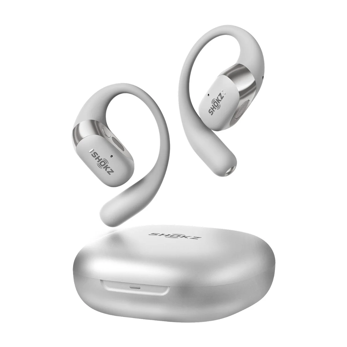Shokz OpenFit 2+ -langattomat nappikuulokkeet, harmaa
