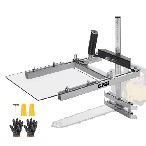 VEVOR Chainsaw Mill, Portable Sawmill Fits 41-51 cm Planking Milling Bar, Lumber Cross Cutting Guide Chain Saw with Shield, 0.2-11.81 in Cutting Thickness, Timber Chainsaw Mill Kit for Woodworkers