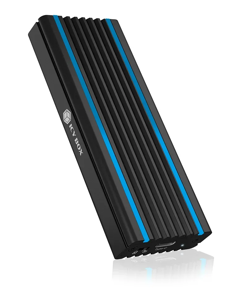 ICY BOX IB-1824ML-C31, SSD-kotelo, M.2, PCI Express 3.0, 10 Gbit/s, USB-liitettävyys, Musta