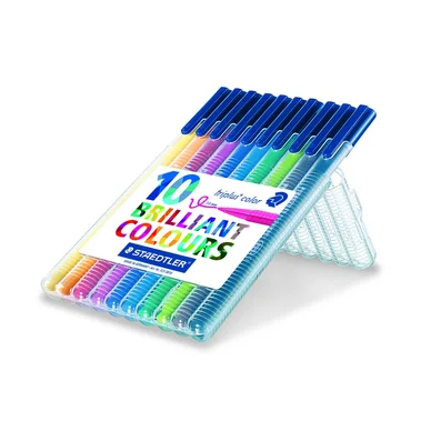 STAEDTLER Kuitukärkikynä TRIPLUS valikoituja värejä, 1.0mm, 10kpl 323SB10 Vastaa: N/A
