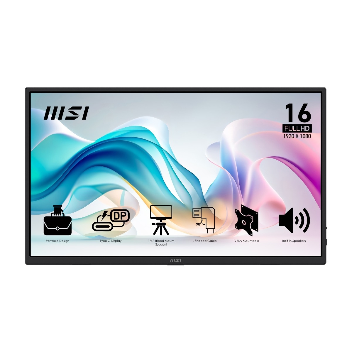 MSI PRO MP165 E6, 39,6 cm (15.6), LED, 1920 x 1080 pikseliä, Full HD, 16:9, 4 ms